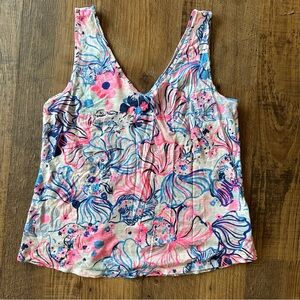 Lilly Pulitzer make a splash Gigi prosecco pink tank top